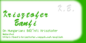 krisztofer banfi business card